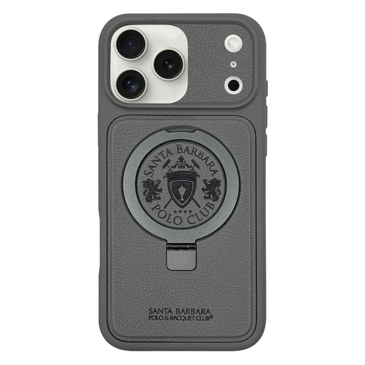 Santa Barbara Polo Racquet Club Apple iPhone 17 Pro Max Primo Magsafe Stand Kapak - Titan Gri