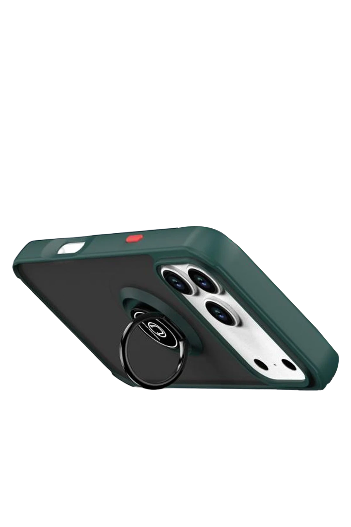 Newface Apple iPhone 17 Pro Montreal Yüzüklü Silikon Kapak - Yeşil