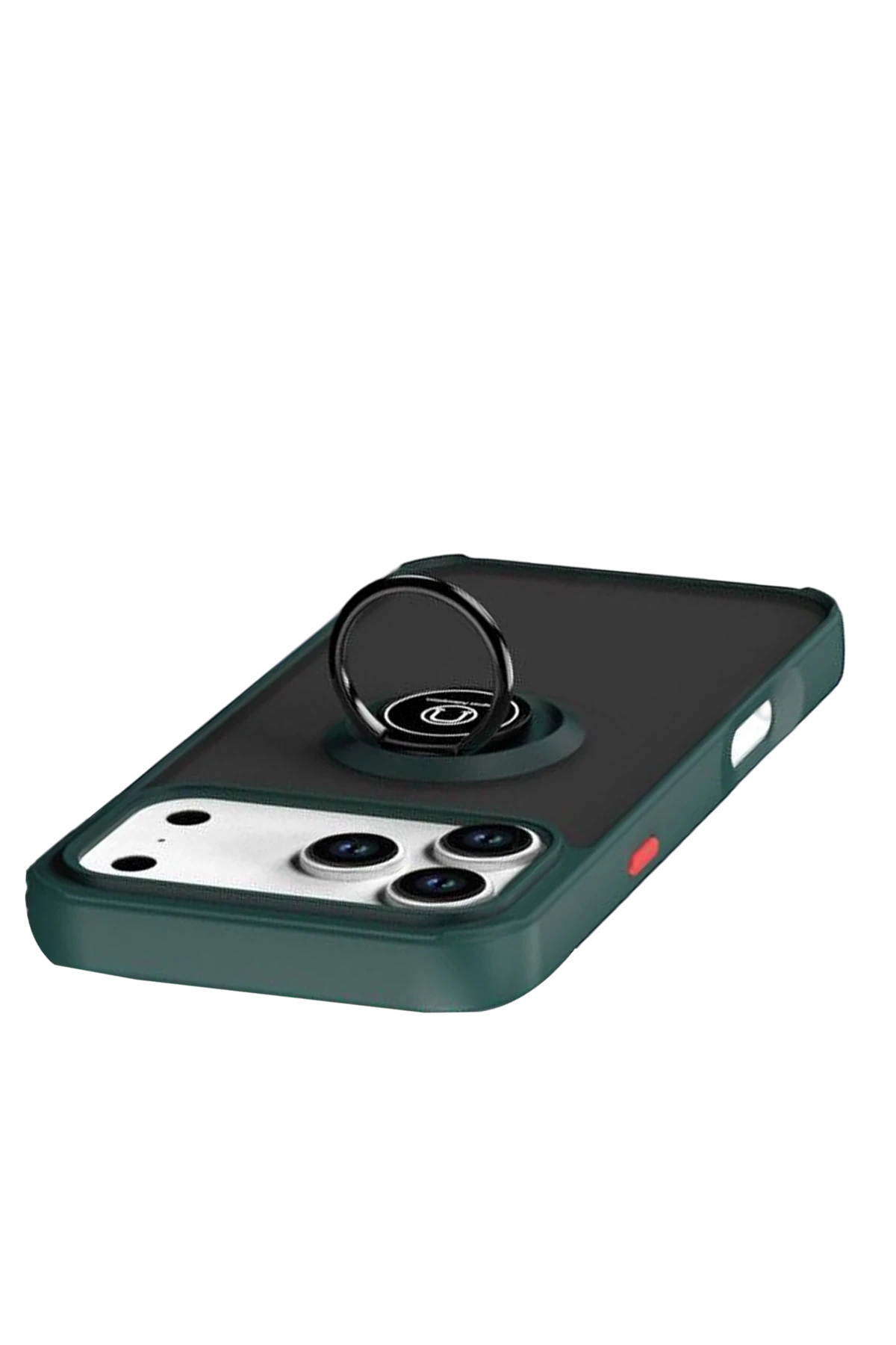 Newface Apple iPhone 17 Pro Montreal Yüzüklü Silikon Kapak - Yeşil