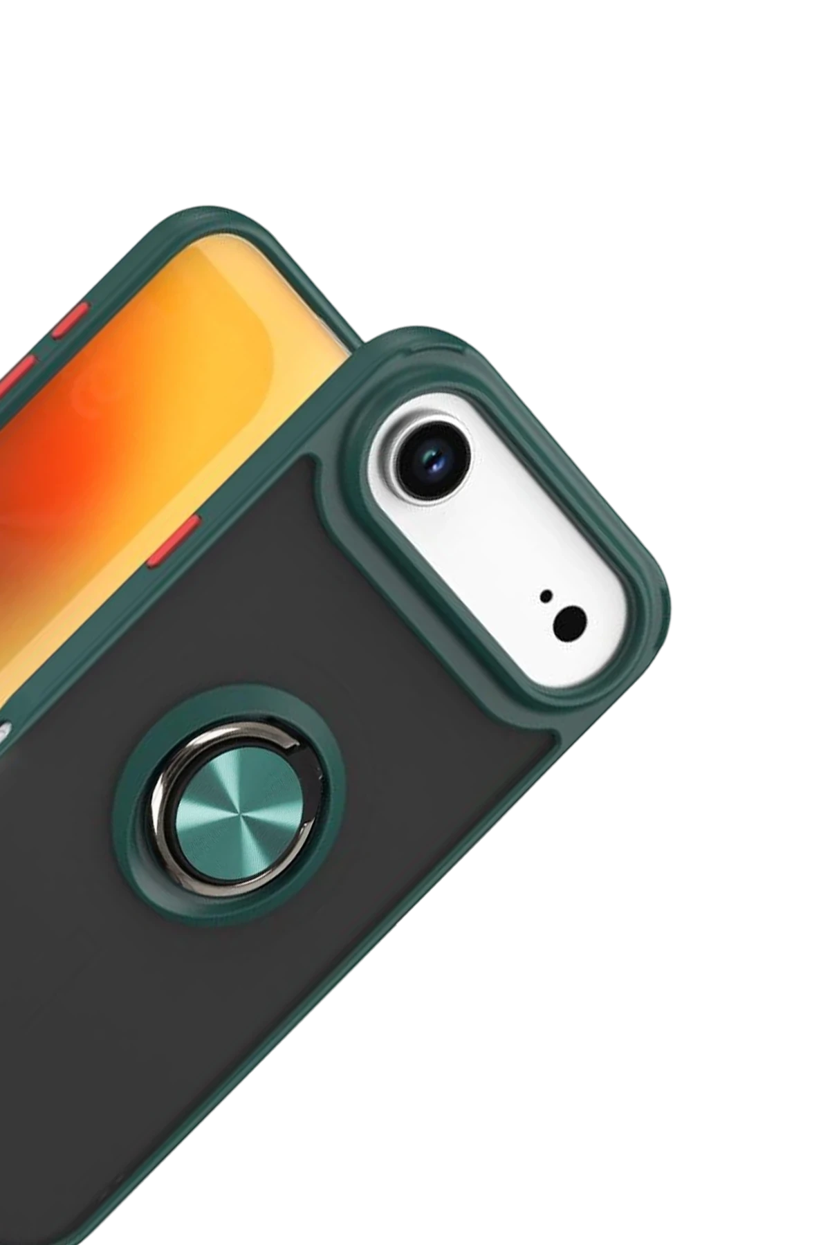 Newface Apple iPhone 17 Air Montreal Yüzüklü Silikon Kapak - Yeşil