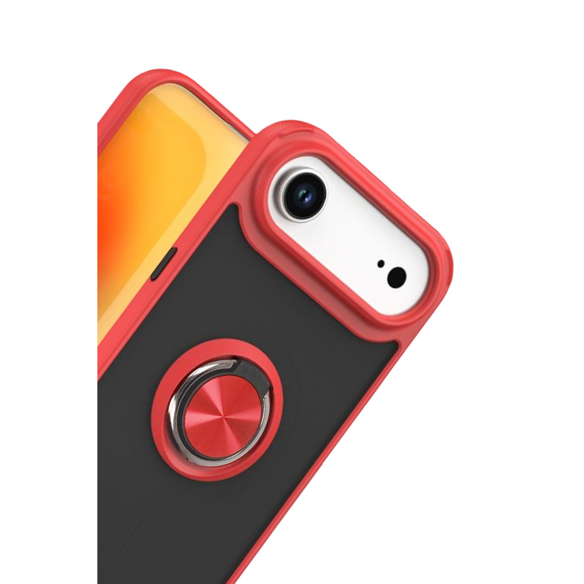 Newface Apple iPhone 17 Air Montreal Yüzüklü Silikon Kapak - Kırmızı — görsel 10