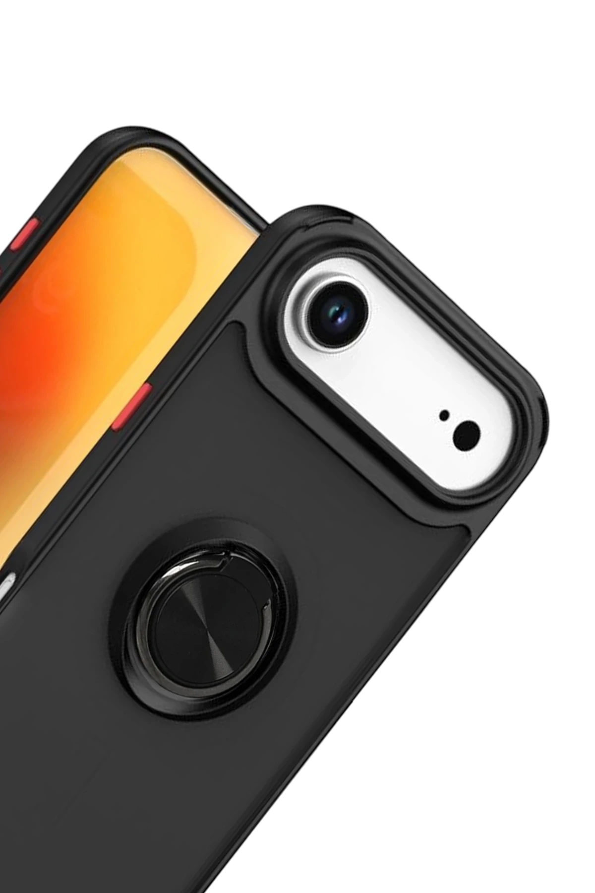 Newface Apple iPhone 17 Air Montreal Yüzüklü Silikon Kapak - Siyah