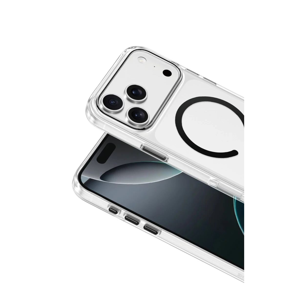 Keephone Apple iPhone 17 Pro Max Aurora Şeffaf Magsafe Kılıf - Siyah