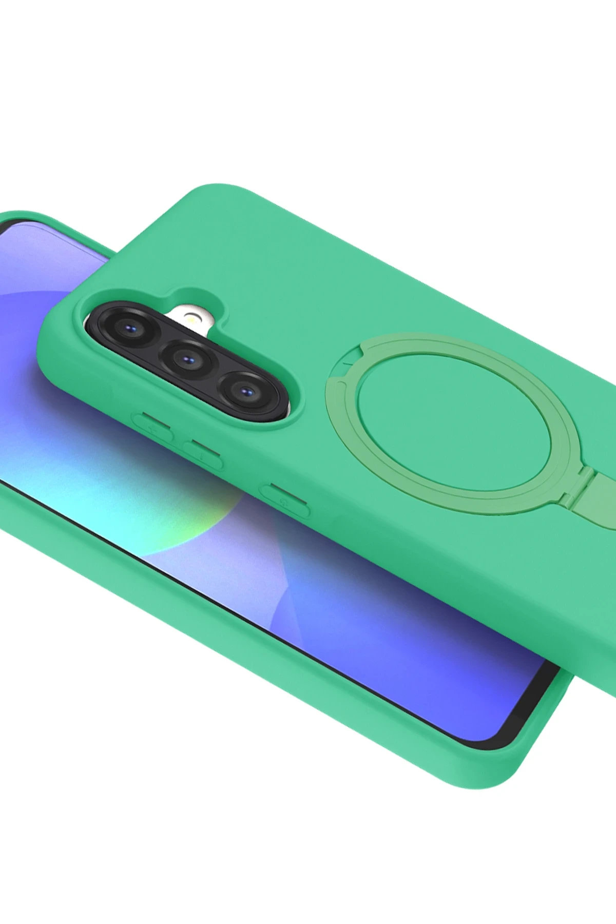 Newface Samsung Galaxy A17 5G Regal Magsafe Standlı Kapak - Yeşil
