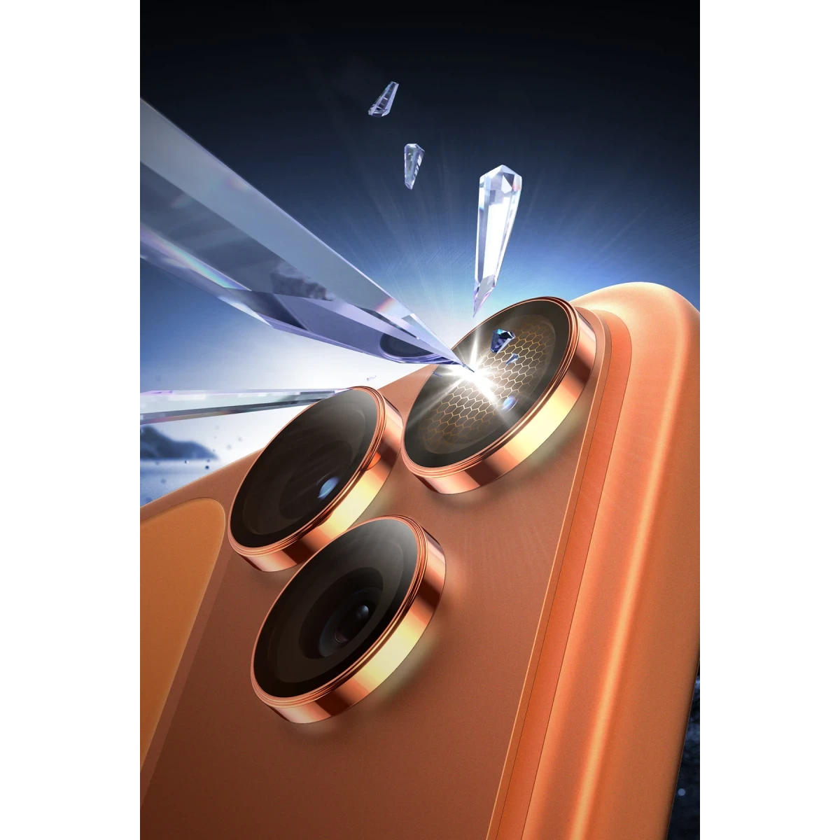 Keephone Apple iPhone 17 Sapphire PVD Kamera Lens - Mavi