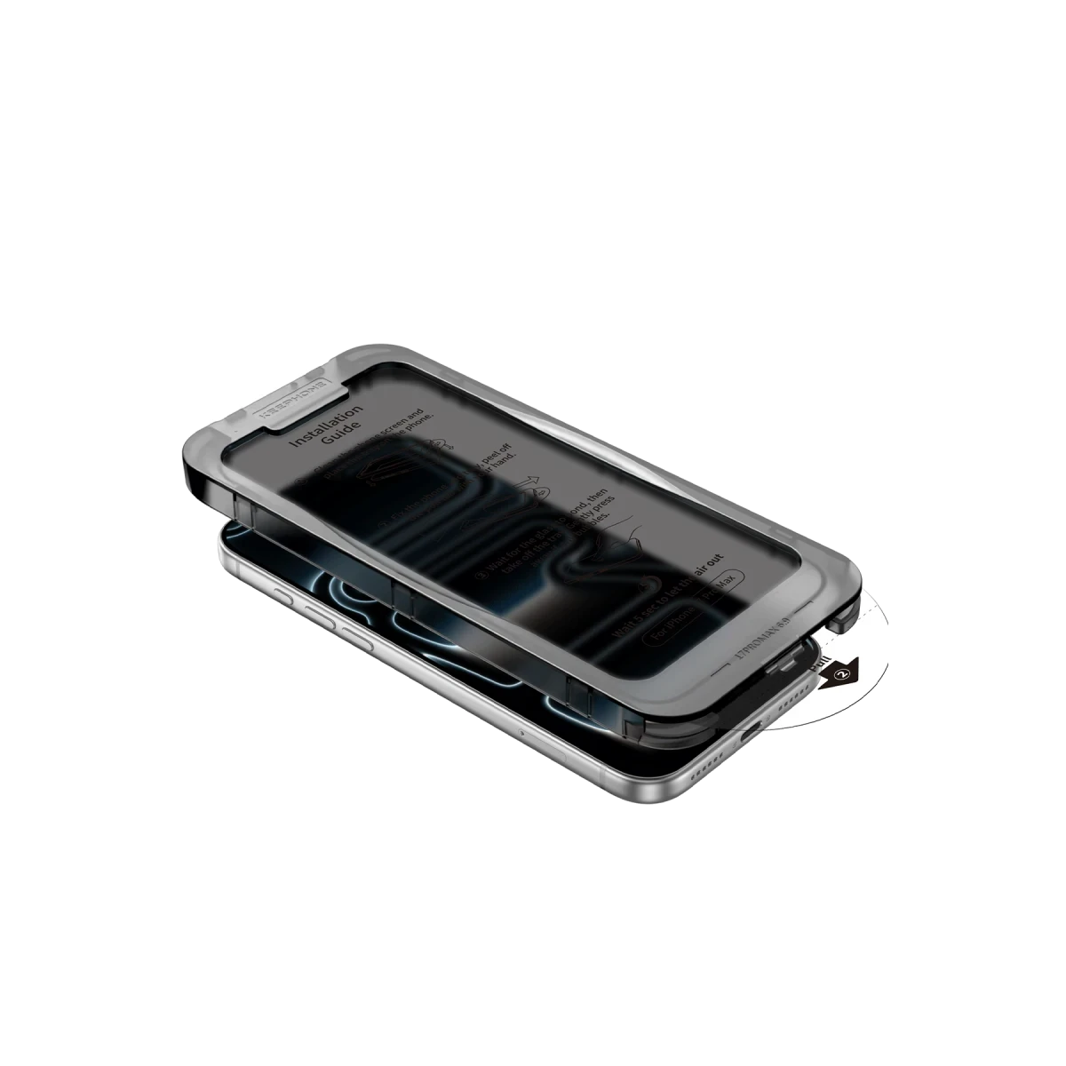 Keephone Apple iPhone 17 Pro EasyFit Hayalet Cam Ekran Koruyucu - Siyah