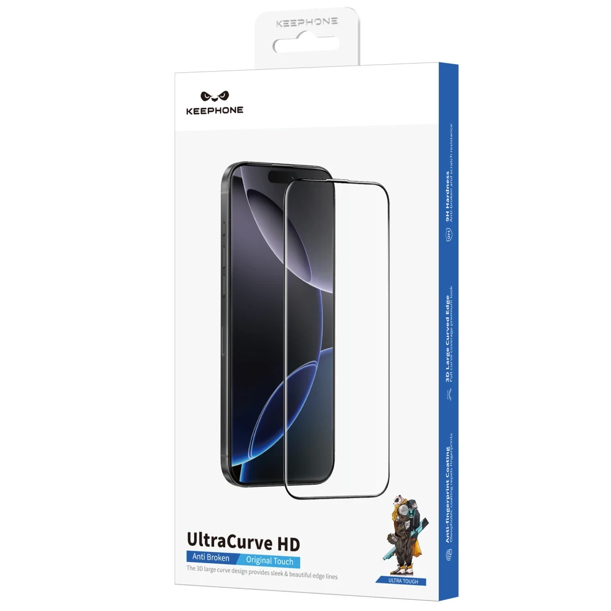 Keephone Apple iPhone 17 Air UltraCurve HD 3D Cam Ekran Koruyucu - Siyah