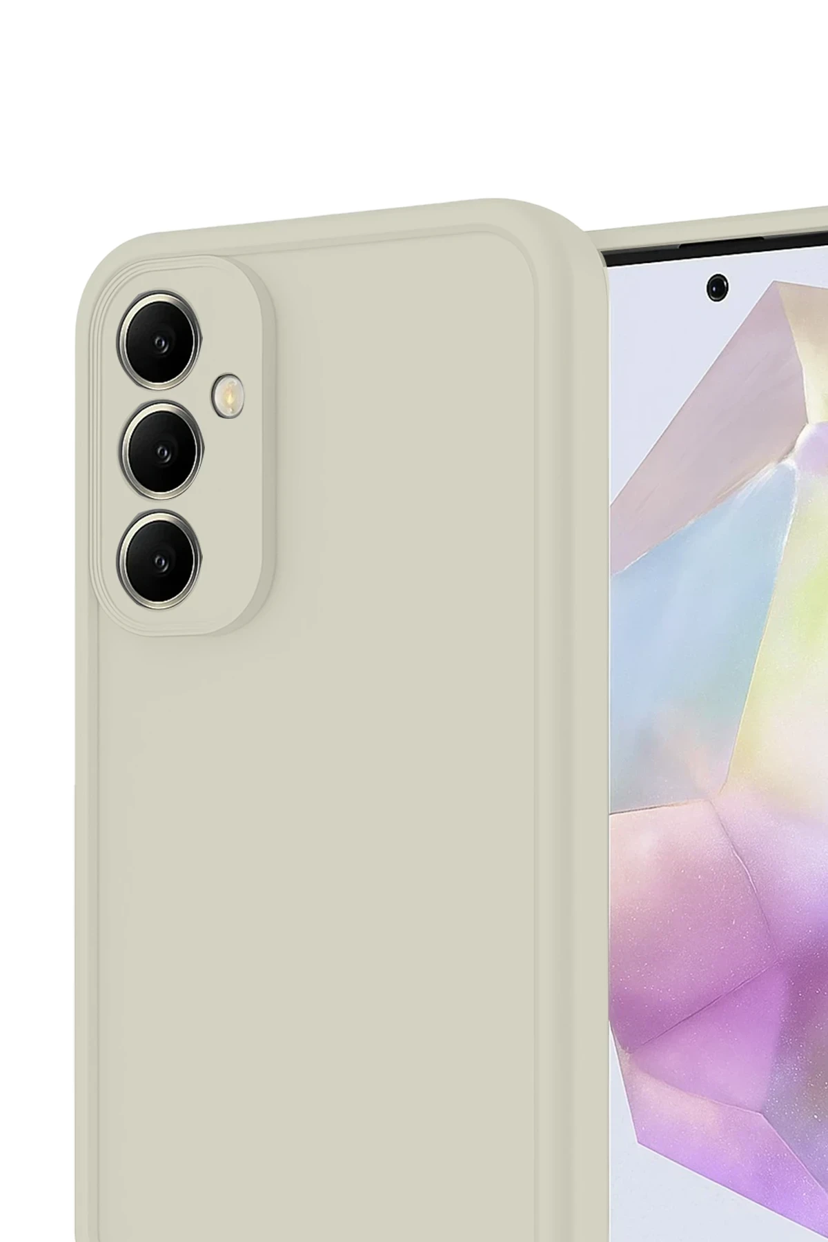 Newface Samsung Galaxy A17 5G Viera Silikon - Krem
