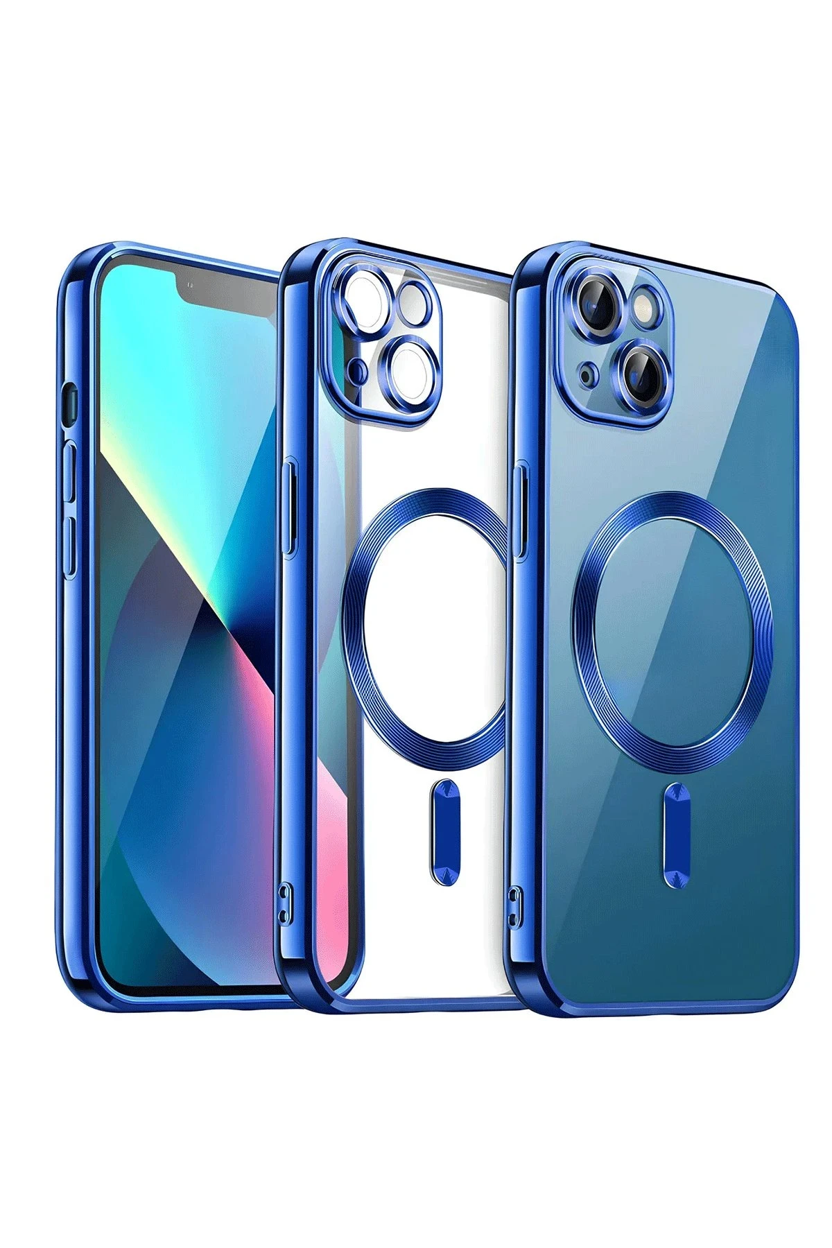 Newface iPhone 13 Kılıf Kross Magneticsafe Kapak - Lacivert