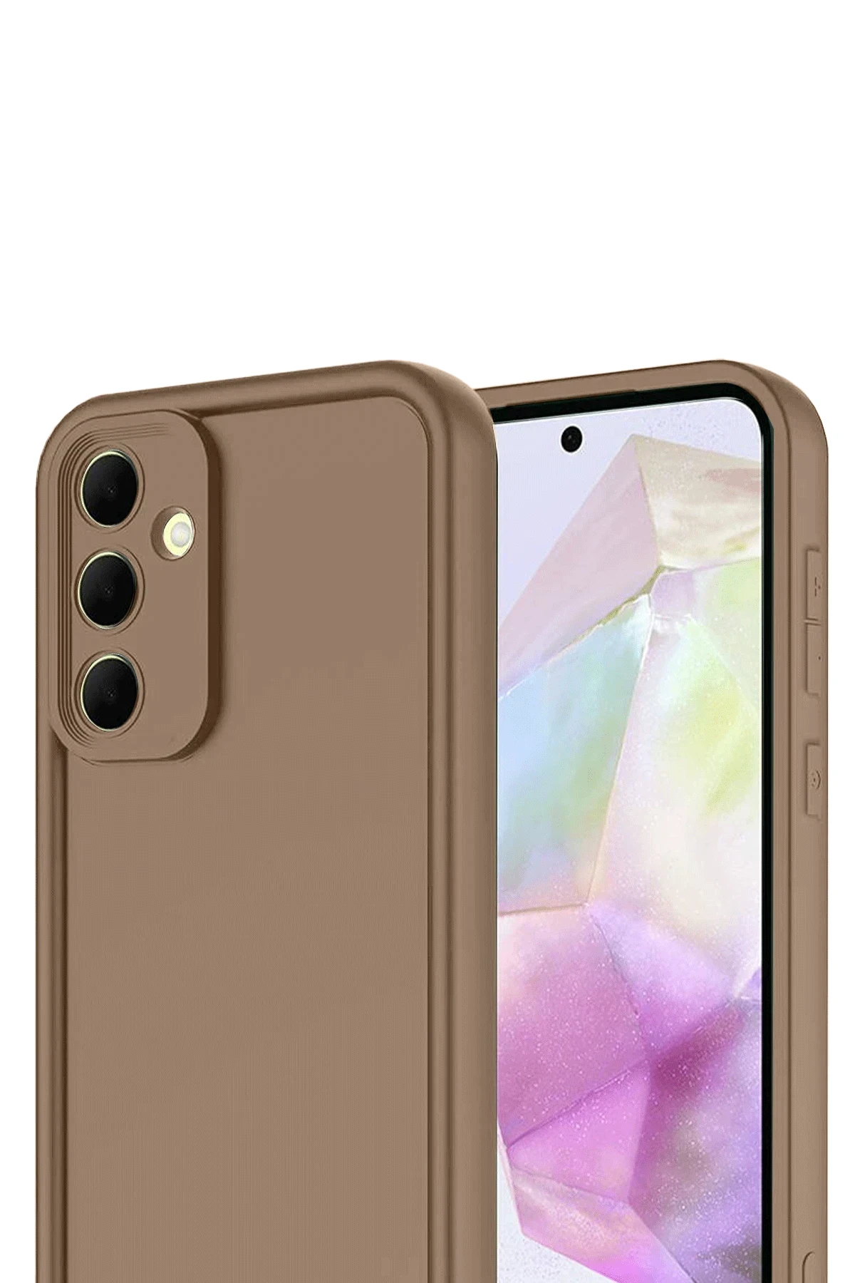 Newface Samsung Galaxy A17 5G Viera Silikon - Kahverengi