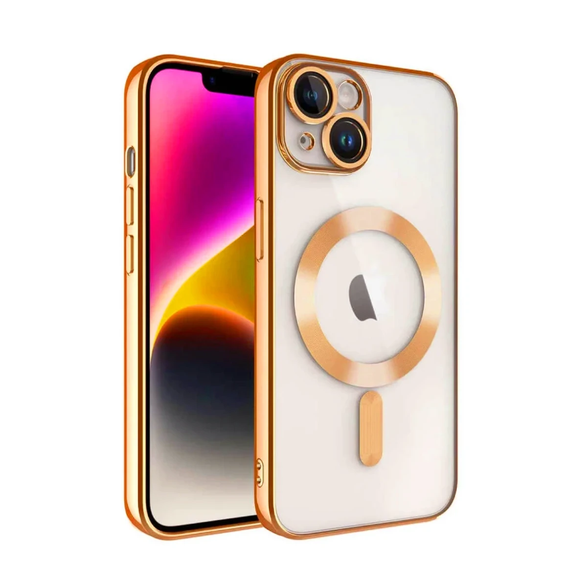 Newface Apple iPhone 15 Kılıf Kross Magneticsafe Kapak - Turuncu — görsel 2