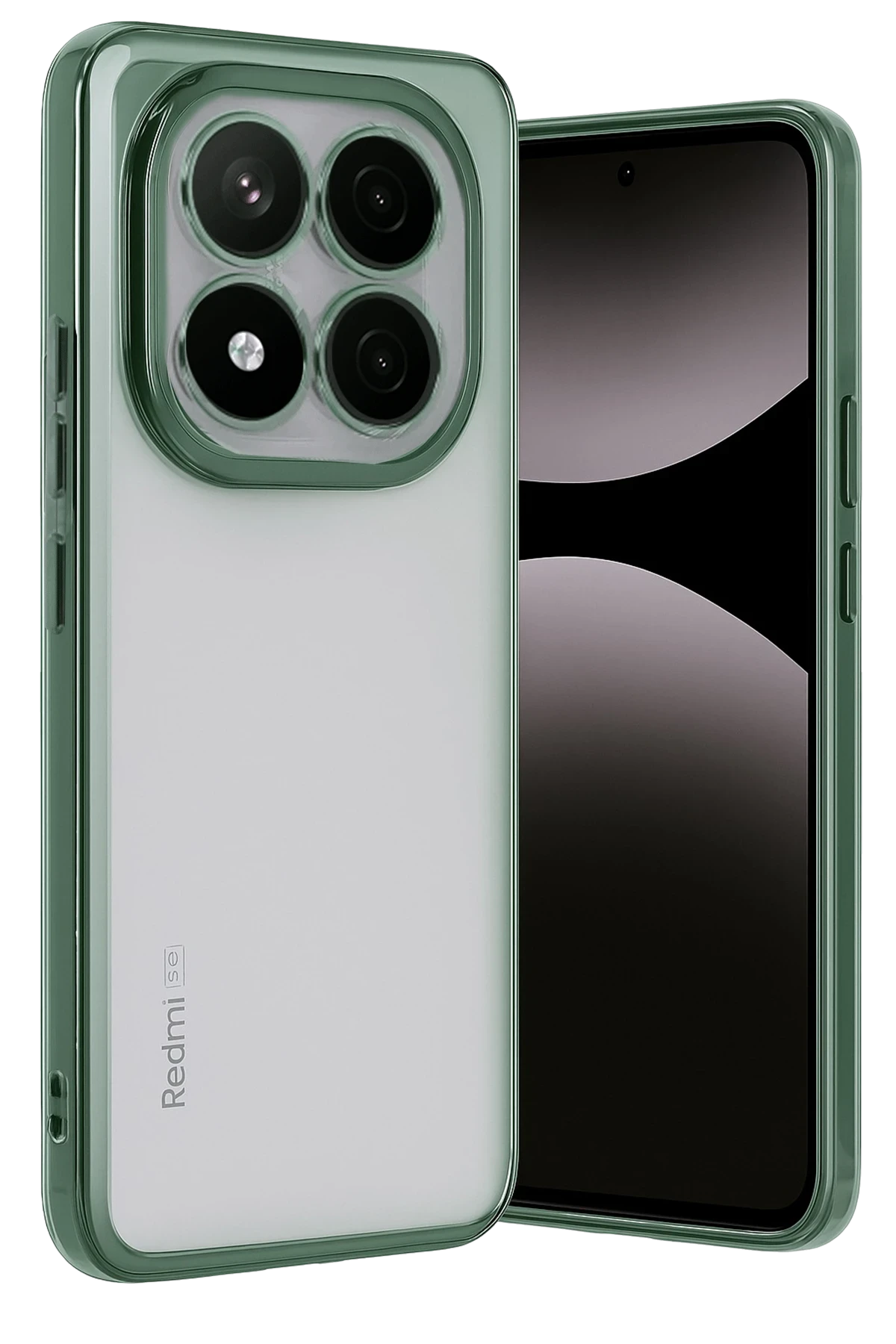 Newface Xiaomi Redmi Note 14 Pro Plus Kılıf Razer Lensli Silikon - Yeşil