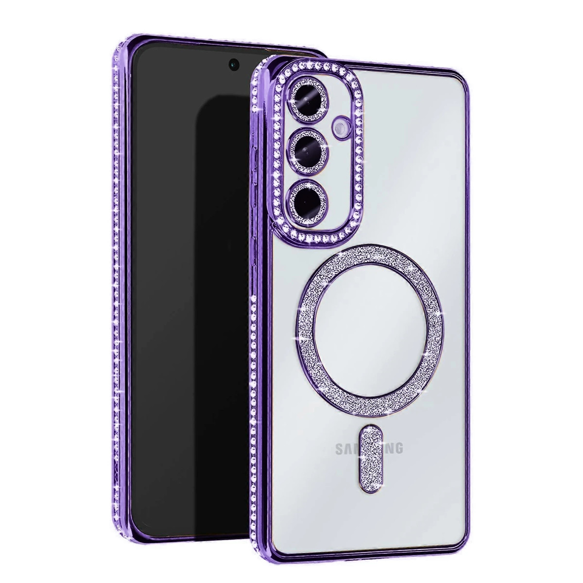 Newface Samsung Galaxy A26 Joke Simli Magneticsafe Kılıf - Derin Mor — görsel 3