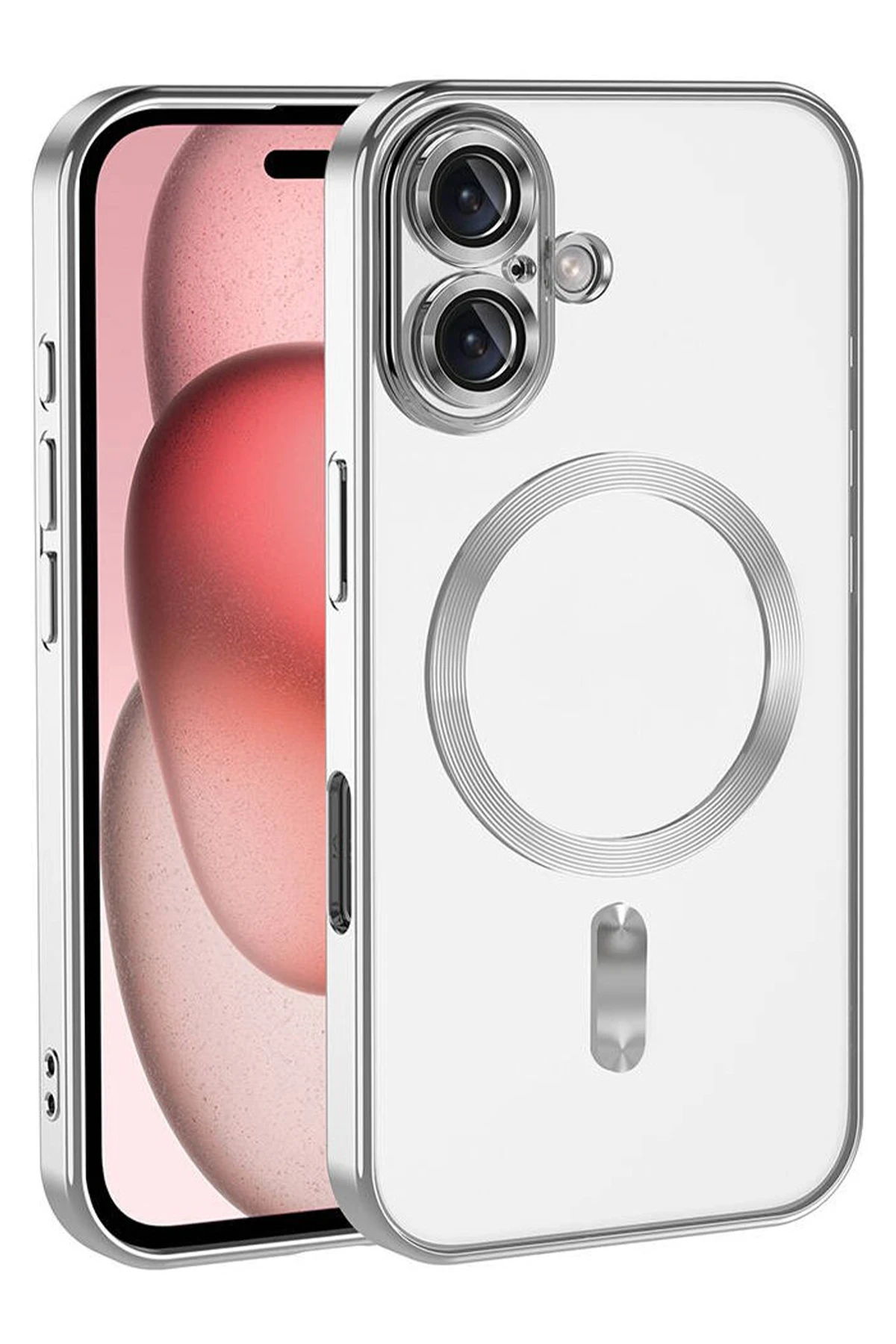 Newface Apple iPhone 17 Kross Magneticsafe Kapak - Gümüş