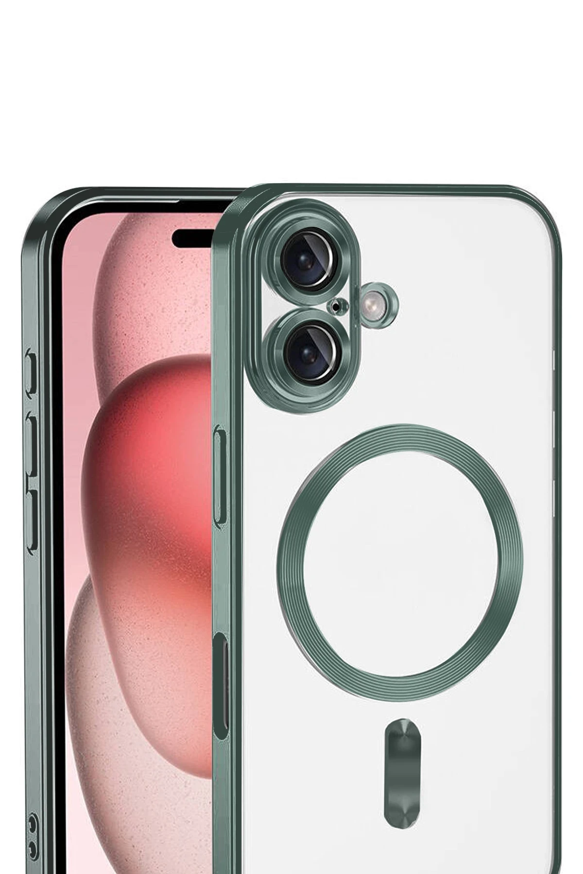Newface Apple iPhone 17 Kross Magneticsafe Kapak - Koyu Yeşil