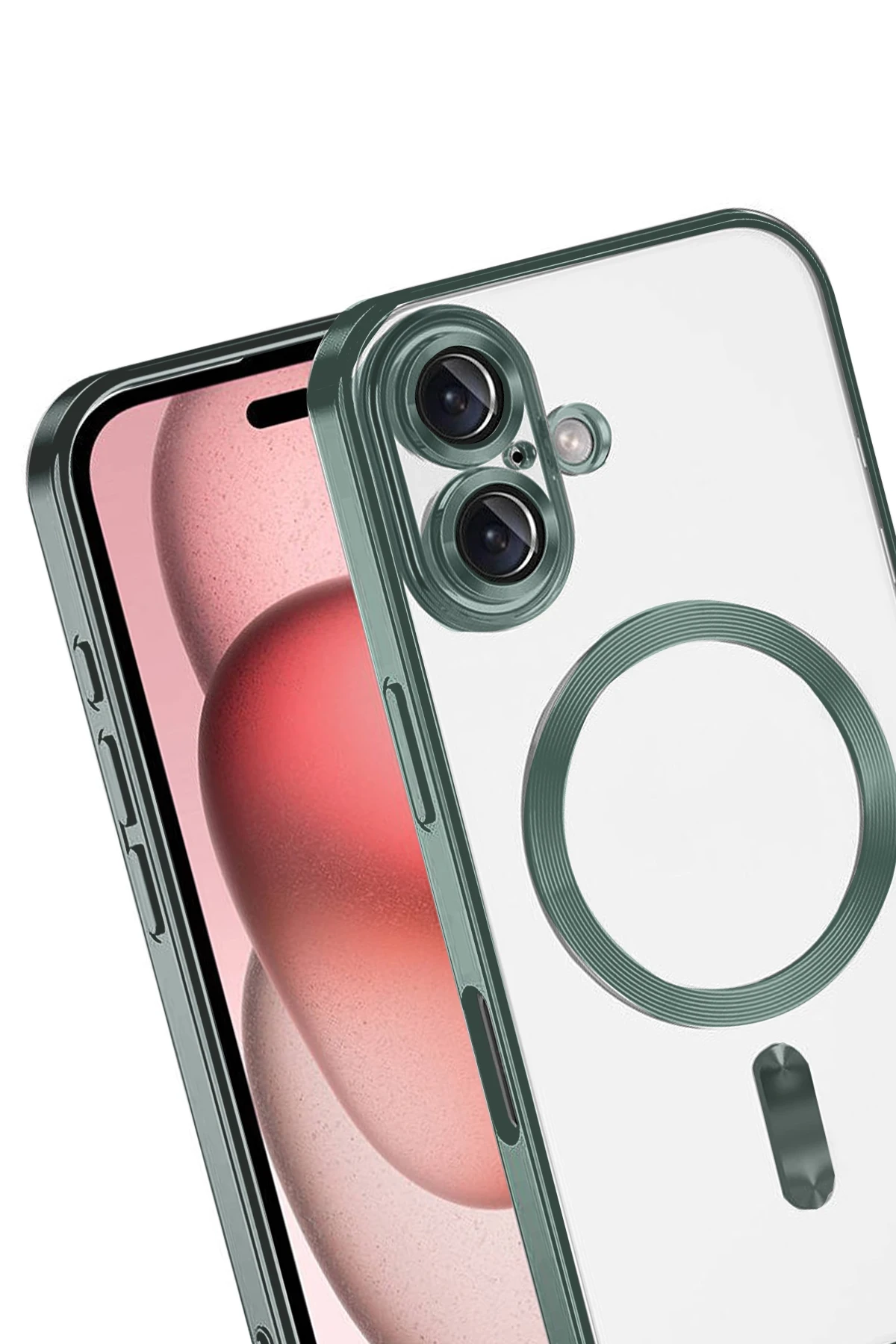 Newface Apple iPhone 17 Kross Magneticsafe Kapak - Koyu Yeşil