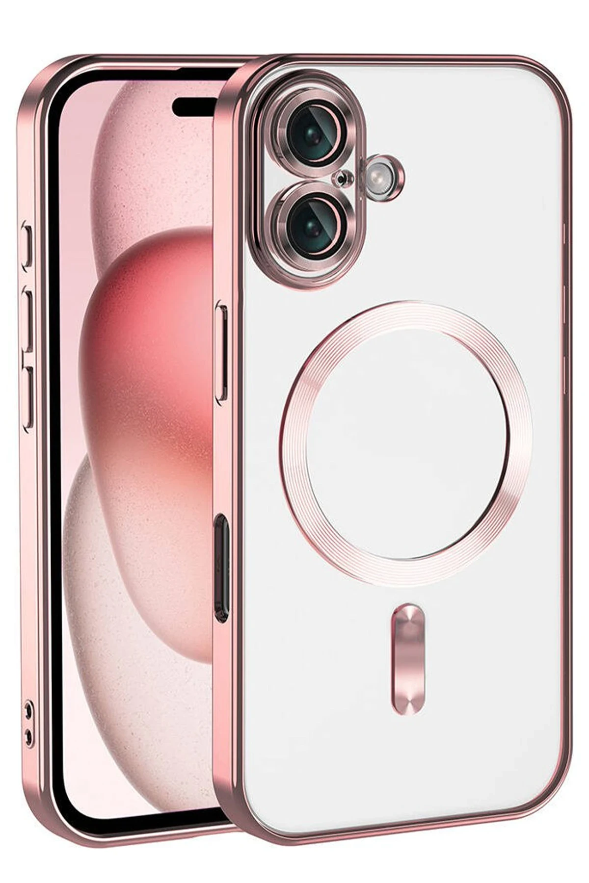 Newface Apple iPhone 17 Kross Magneticsafe Kapak - Rose