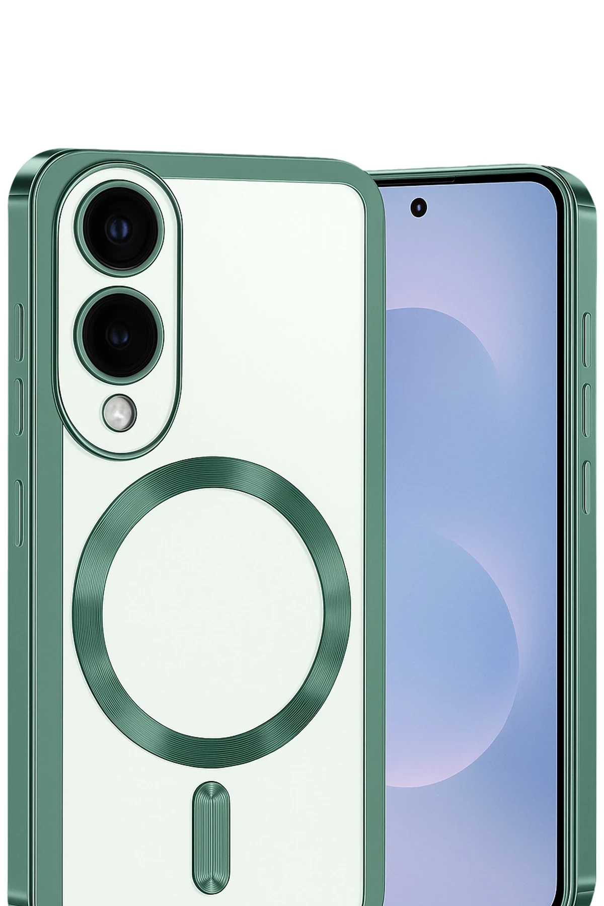Newface Samsung Galaxy S25 Edge Kross Magneticsafe Kapak - Koyu Yeşil