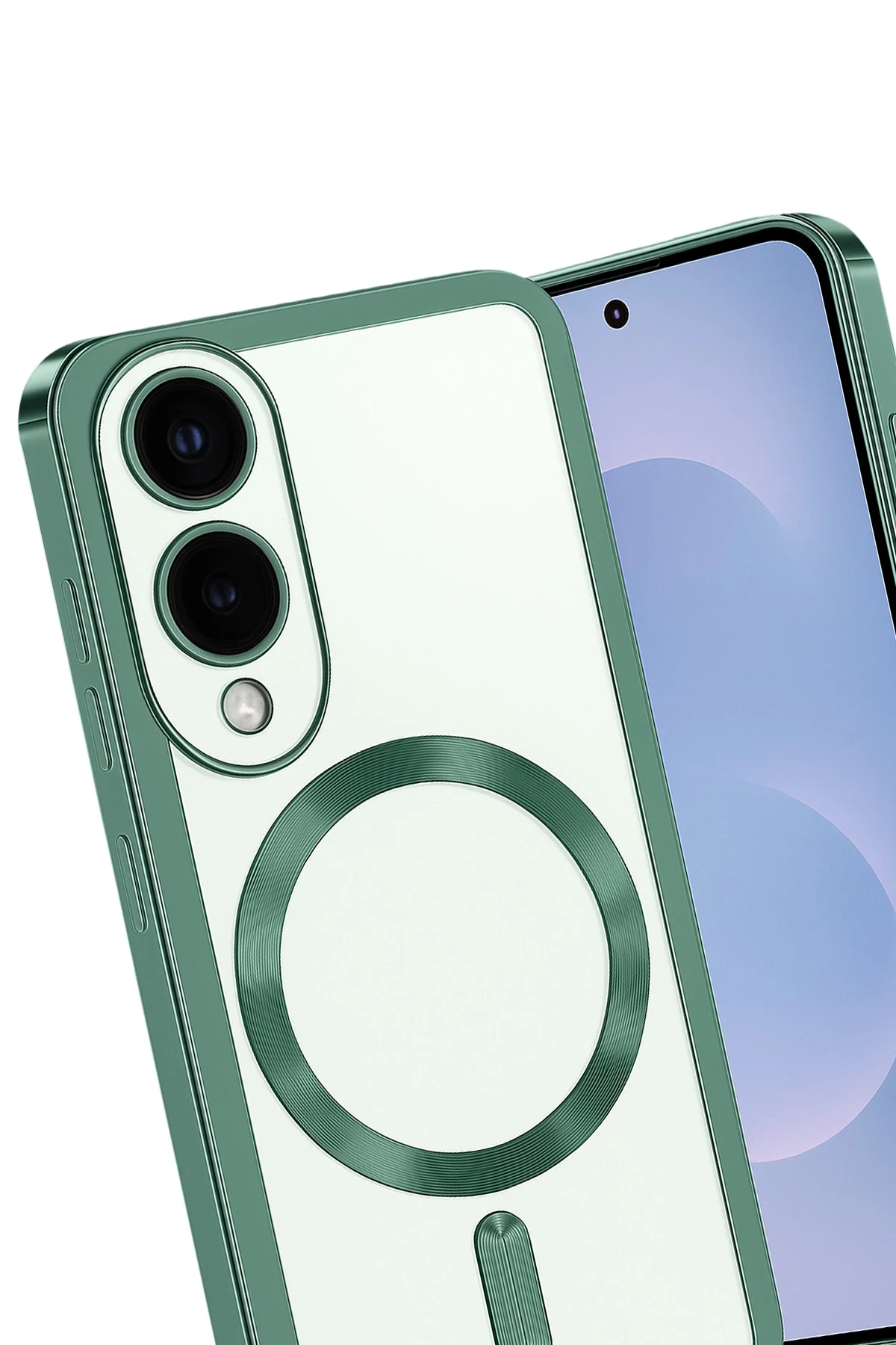 Newface Samsung Galaxy S25 Edge Kross Magneticsafe Kapak - Koyu Yeşil