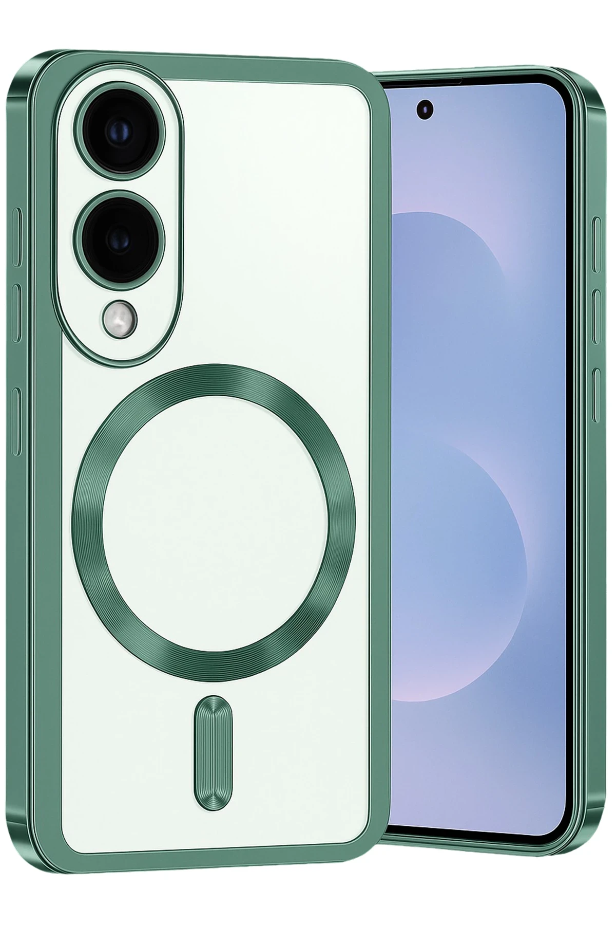 Newface Samsung Galaxy S25 Edge Kross Magneticsafe Kapak - Koyu Yeşil