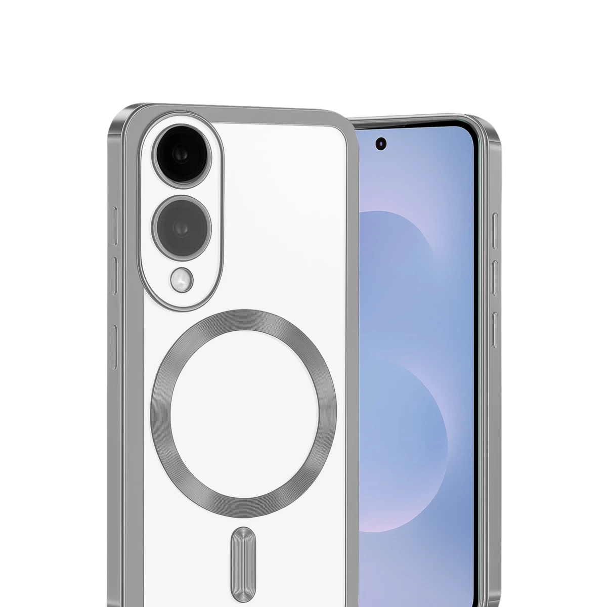 Newface Samsung Galaxy S25 Edge Kross Magneticsafe Kapak - Gümüş
