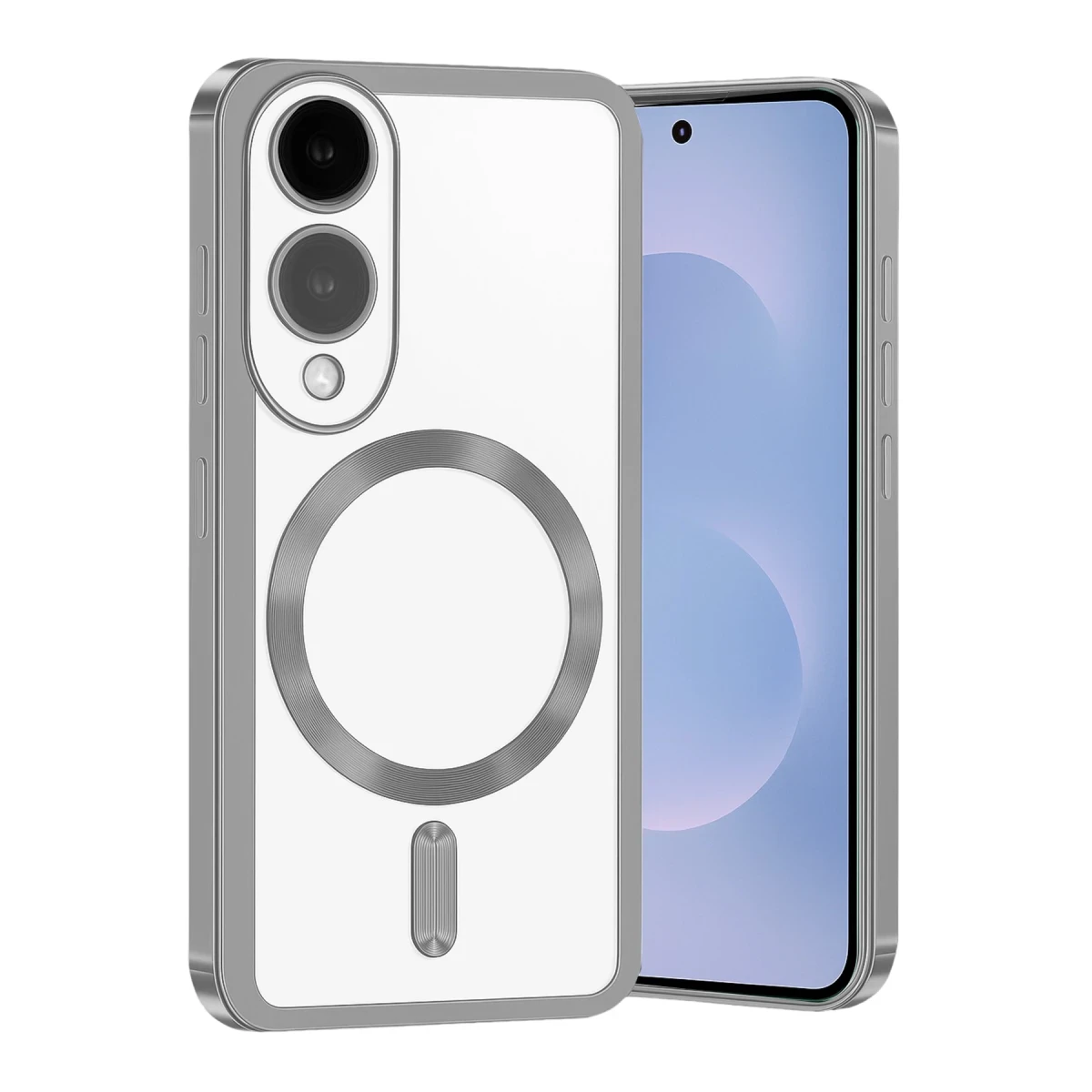 Newface Samsung Galaxy S25 Edge Kross Magneticsafe Kapak - Gümüş