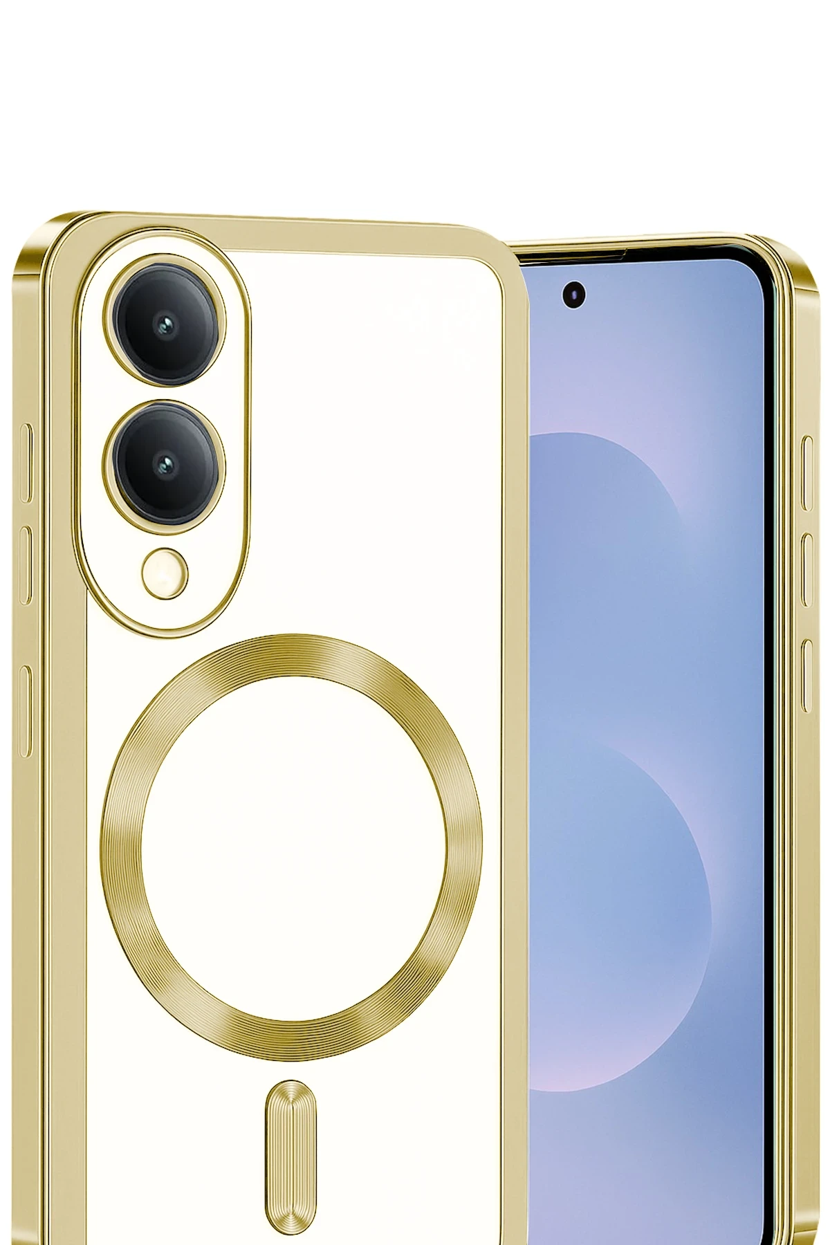 Newface Samsung Galaxy S25 Edge Kross Magneticsafe Kapak - Gold