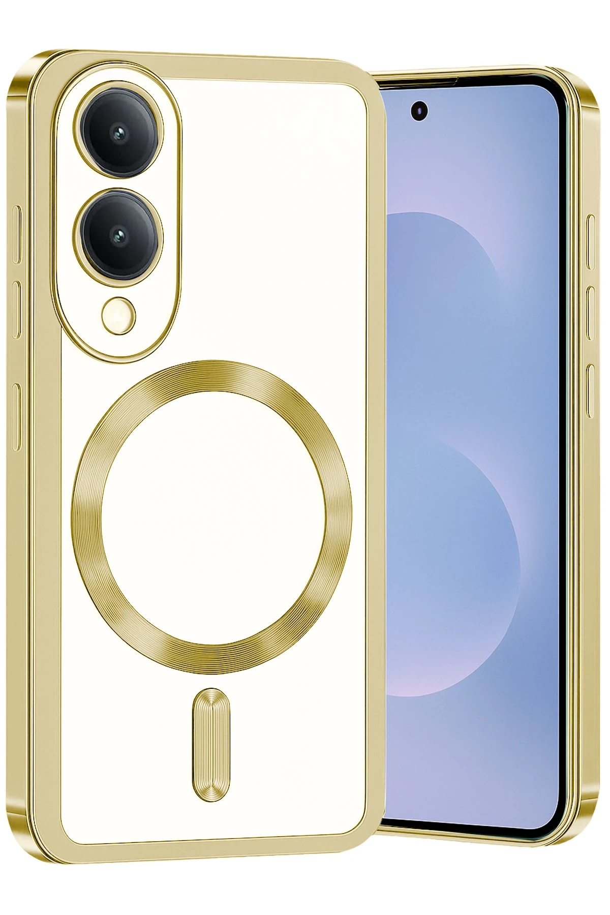 Newface Samsung Galaxy S25 Edge Kross Magneticsafe Kapak - Gold
