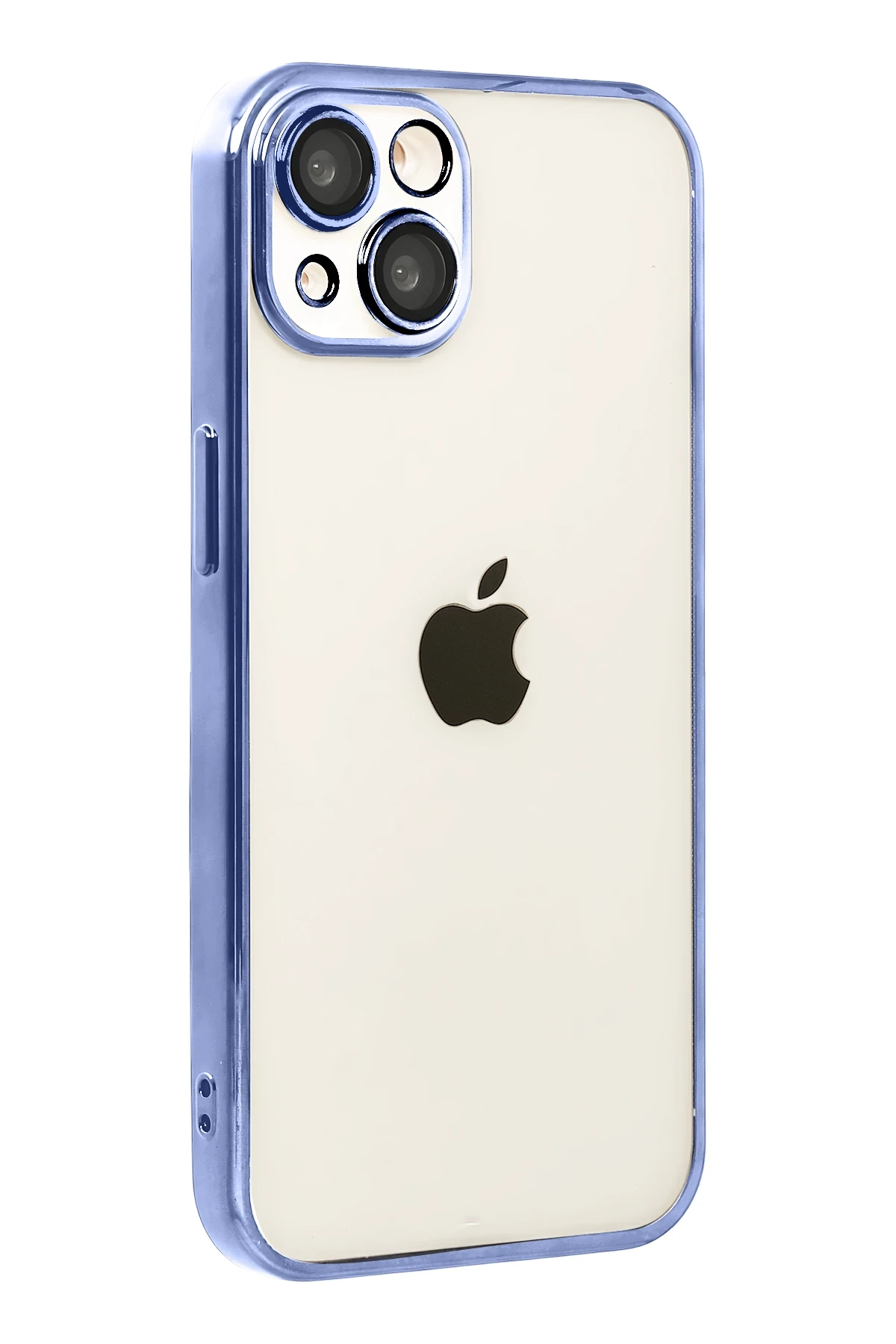 Newface Apple iPhone 15 Razer Lensli Silikon - Açık Mavi