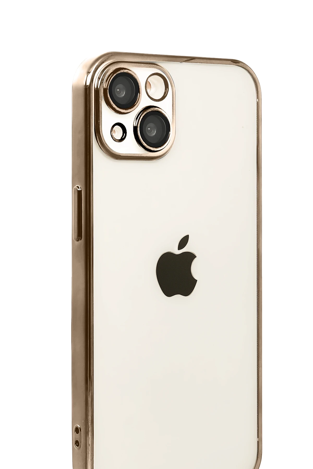 Newface Apple iPhone 15 Razer Lensli Silikon - Çöl Titanyum