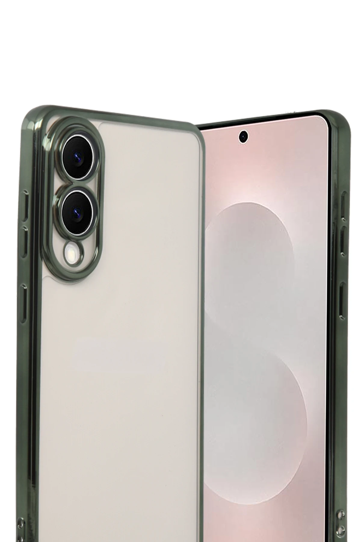 Newface Samsung Galaxy S25 Edge Razer Lensli Silikon - Yeşil