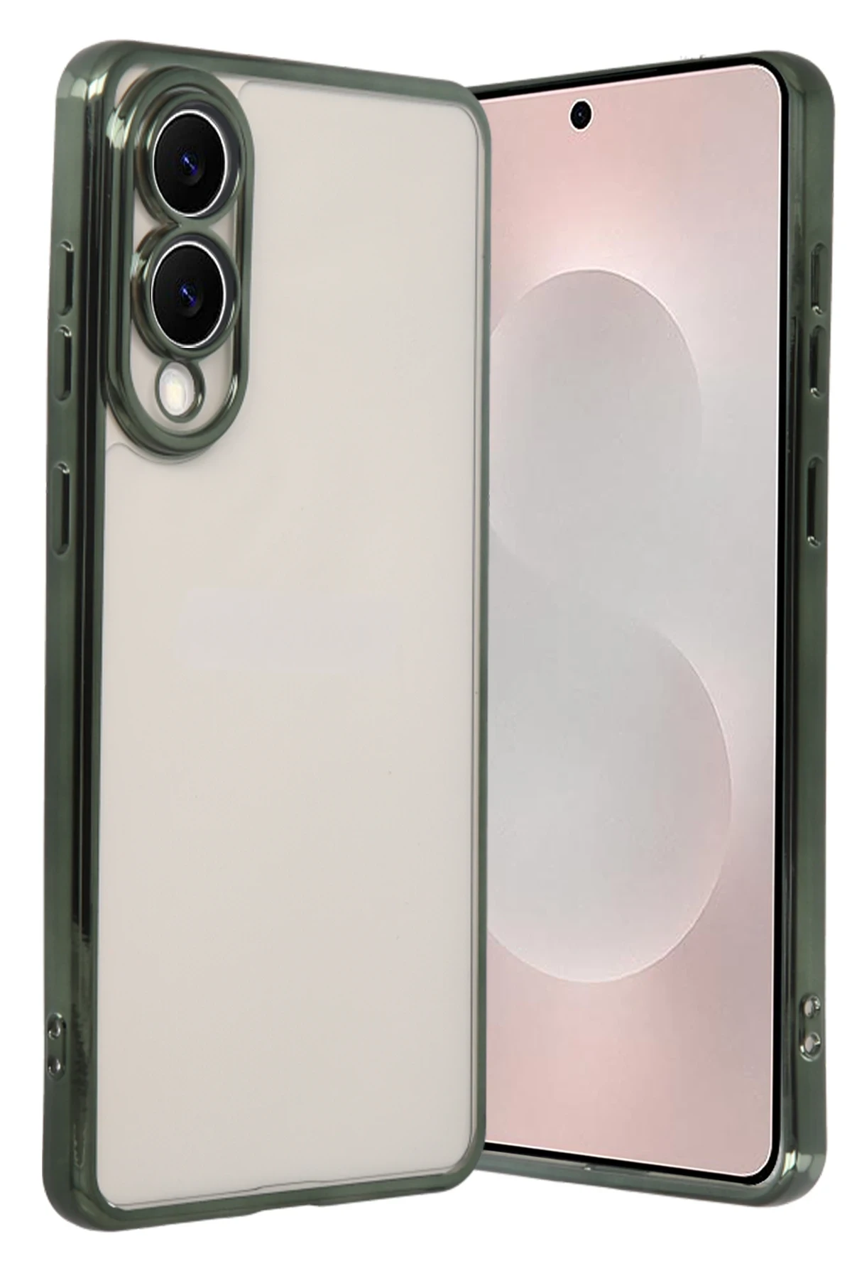 Newface Samsung Galaxy S25 Edge Razer Lensli Silikon - Yeşil