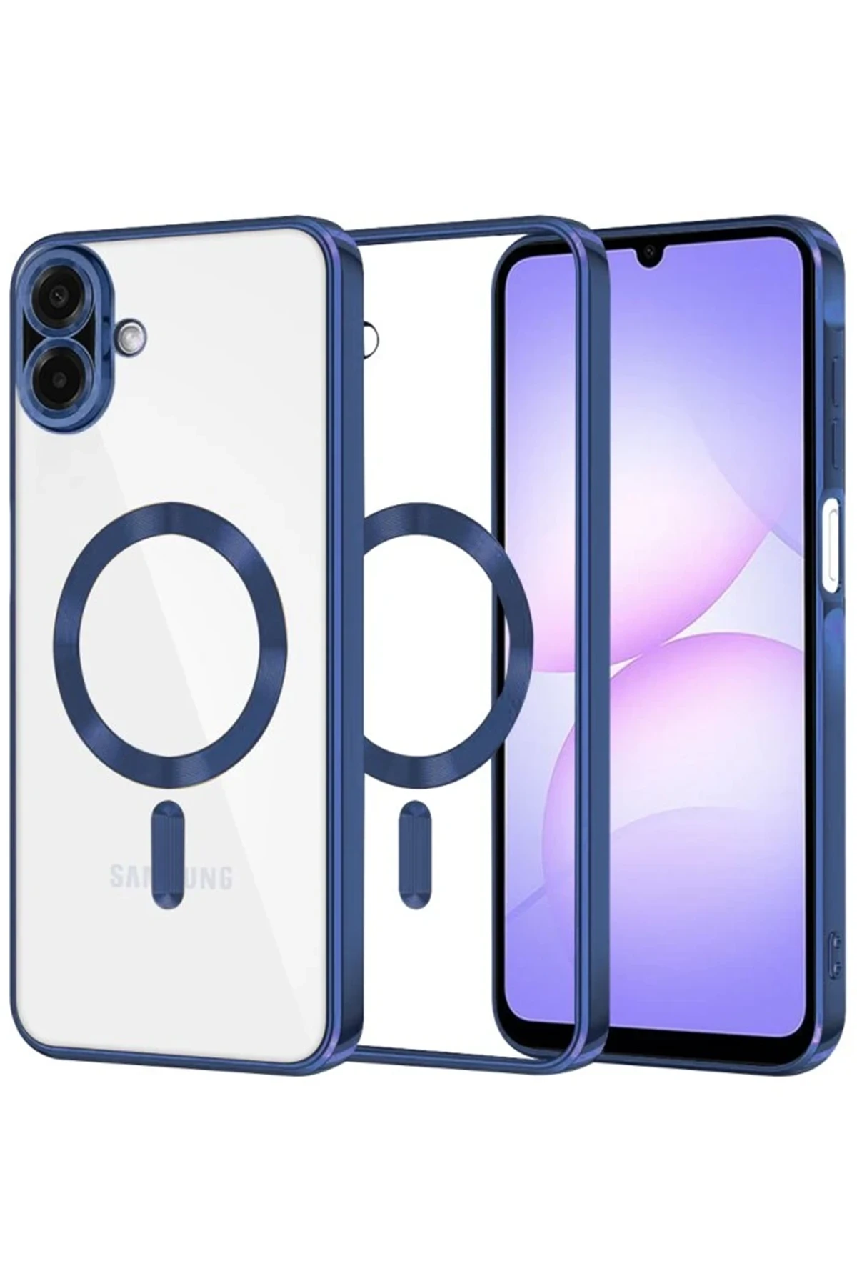 Newface Samsung Galaxy A07 Kross Magneticsafe Kapak - Lacivert