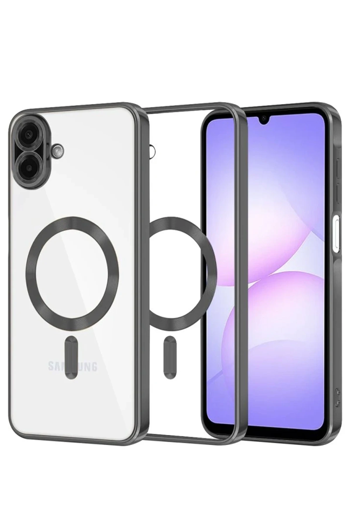 Newface Samsung Galaxy A07 Kross Magneticsafe Kapak - Siyah