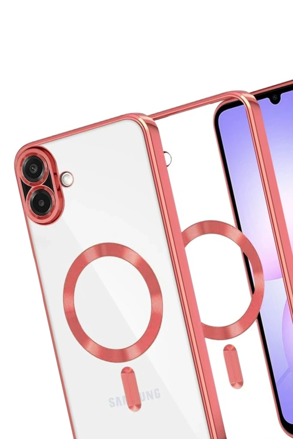 Newface Samsung Galaxy A07 Kross Magneticsafe Kapak - Kırmızı