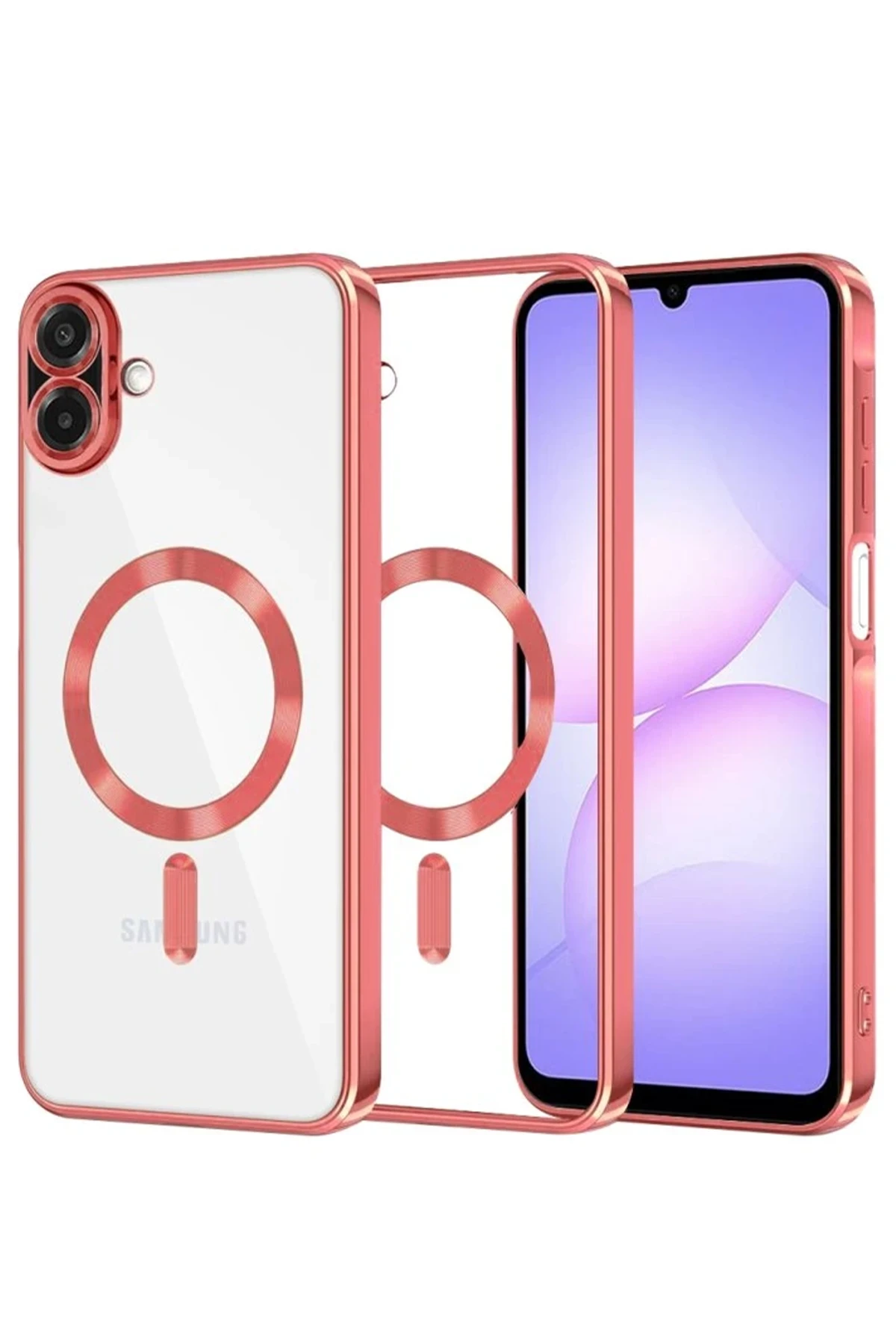 Newface Samsung Galaxy A07 Kross Magneticsafe Kapak - Kırmızı