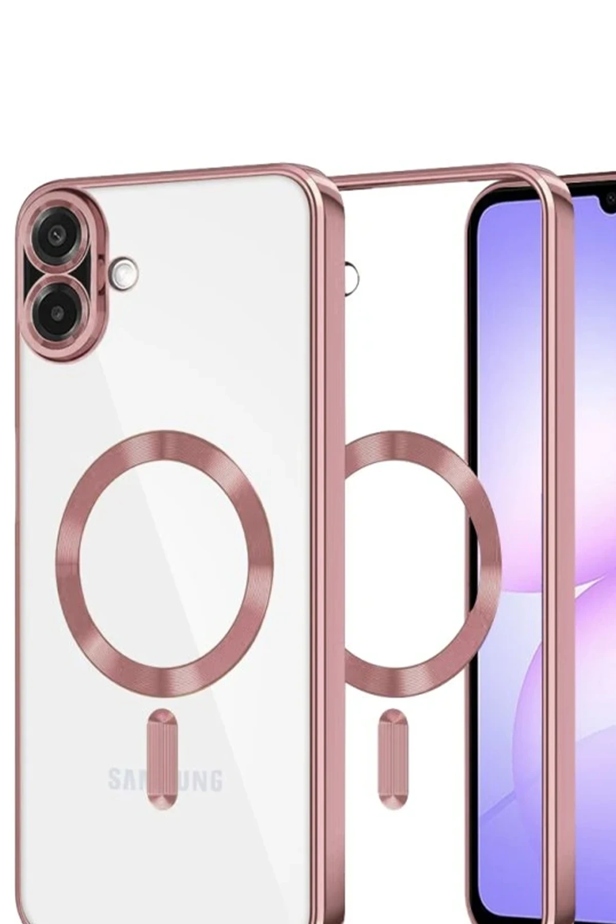 Newface Samsung Galaxy A07 Kross Magneticsafe Kapak - Rose