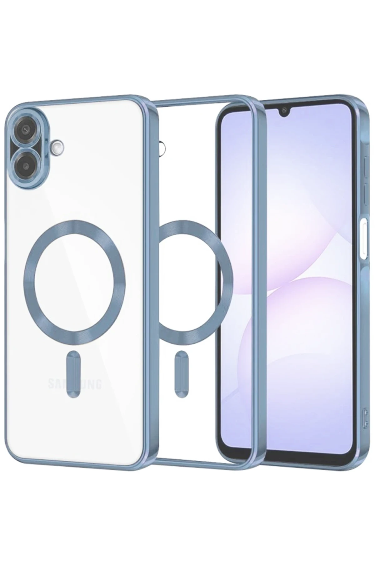 Newface Samsung Galaxy A07 Kross Magneticsafe Kapak - Sierra Blue