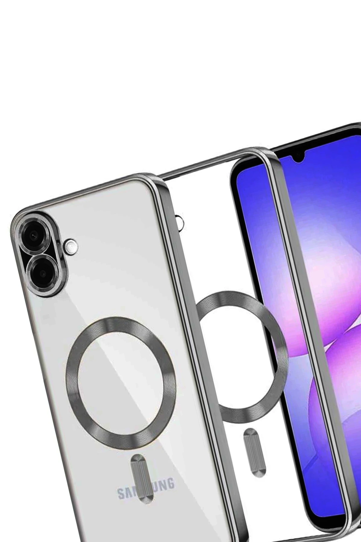 Newface Samsung Galaxy A07 Kross Magneticsafe Kapak - Titan Gri