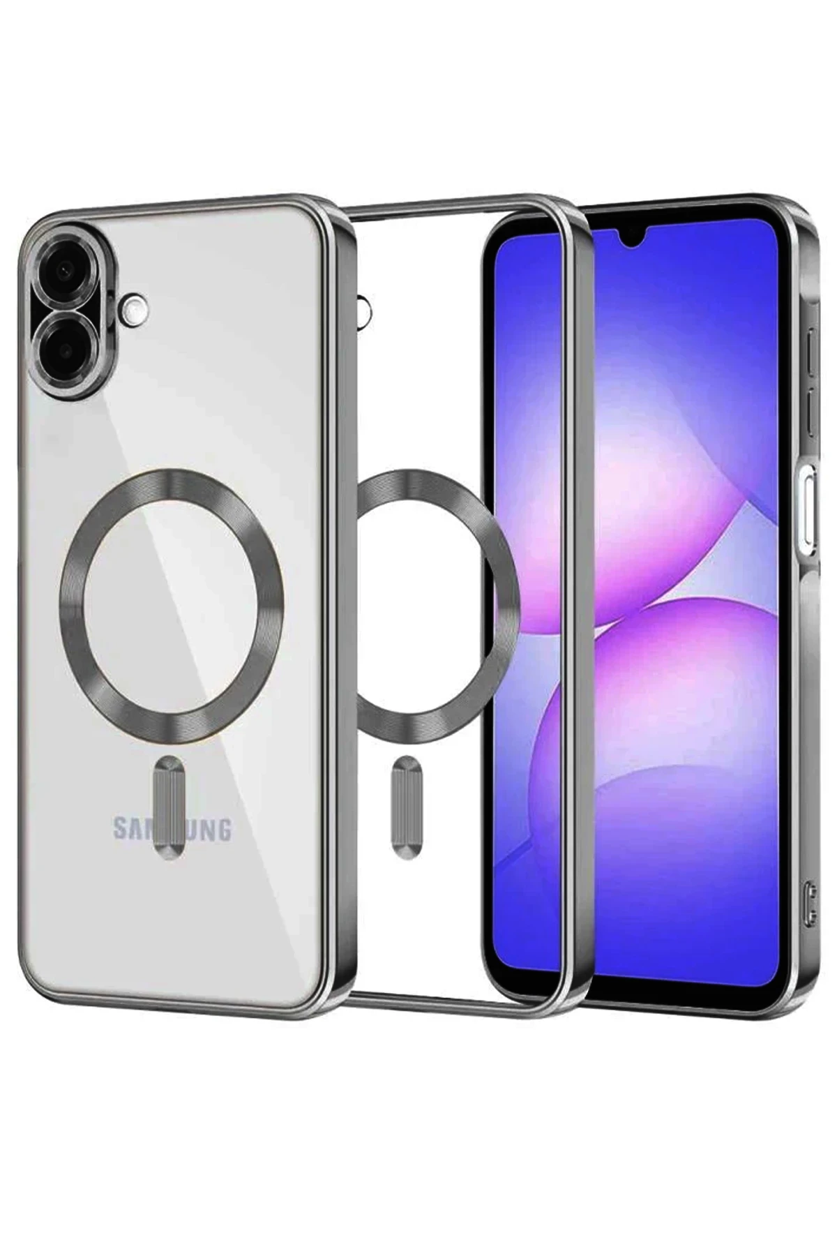 Newface Samsung Galaxy A07 Kross Magneticsafe Kapak - Titan Gri
