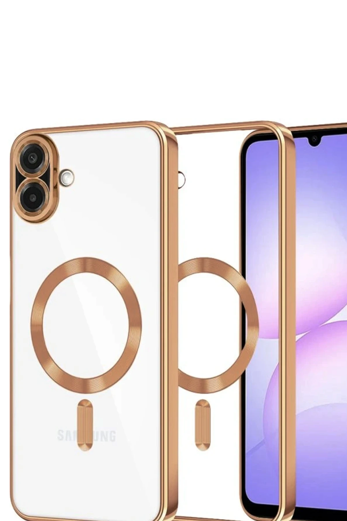 Newface Samsung Galaxy A07 Kross Magneticsafe Kapak - Çöl Titanyum