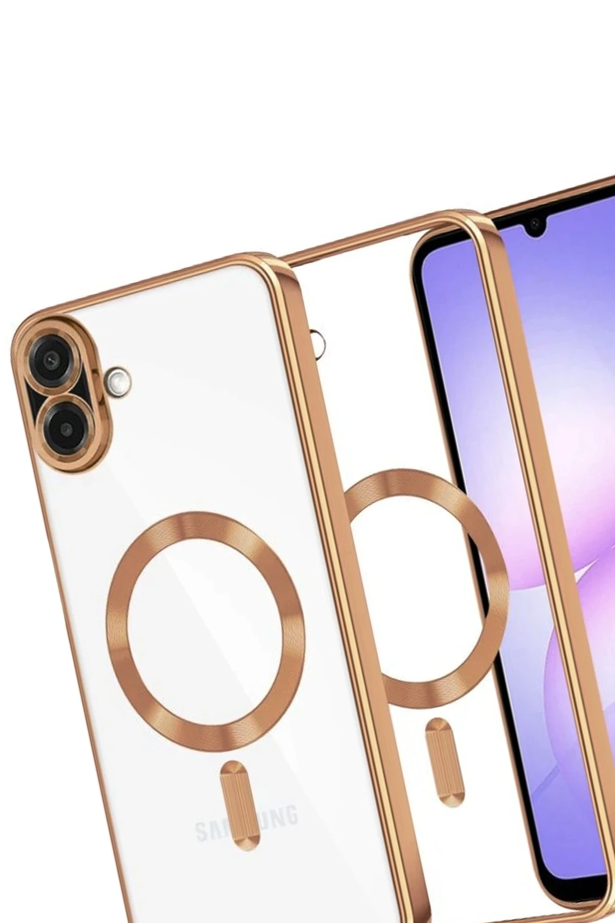 Newface Samsung Galaxy A07 Kross Magneticsafe Kapak - Çöl Titanyum
