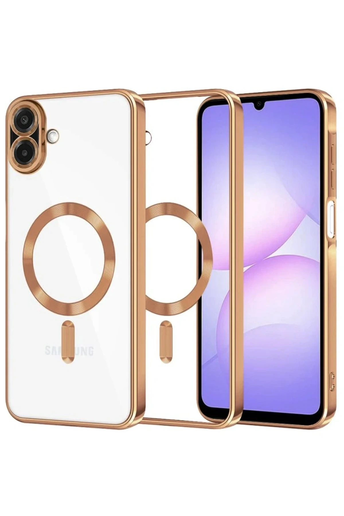 Newface Samsung Galaxy A07 Kross Magneticsafe Kapak - Çöl Titanyum