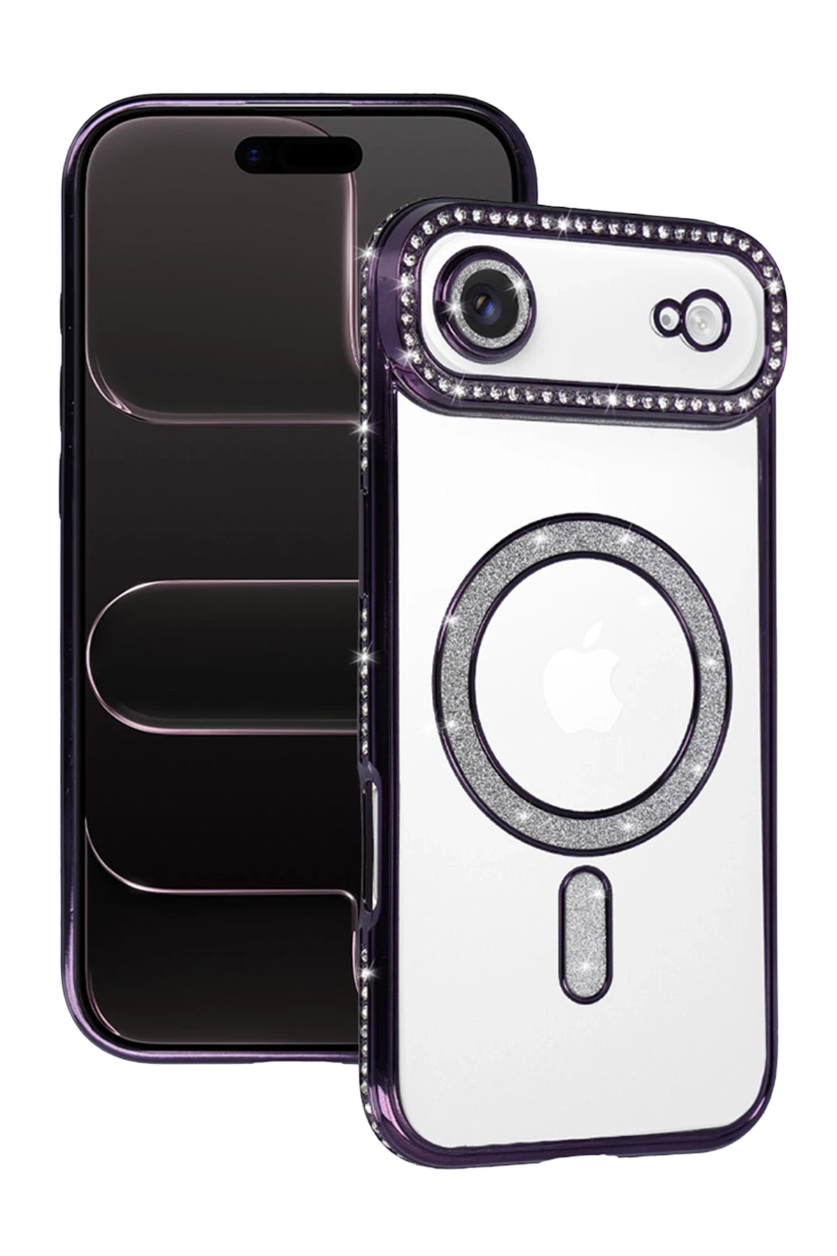 Newface Apple iPhone 17 Air Joke Simli Magneticsafe Kılıf - Derin Mor