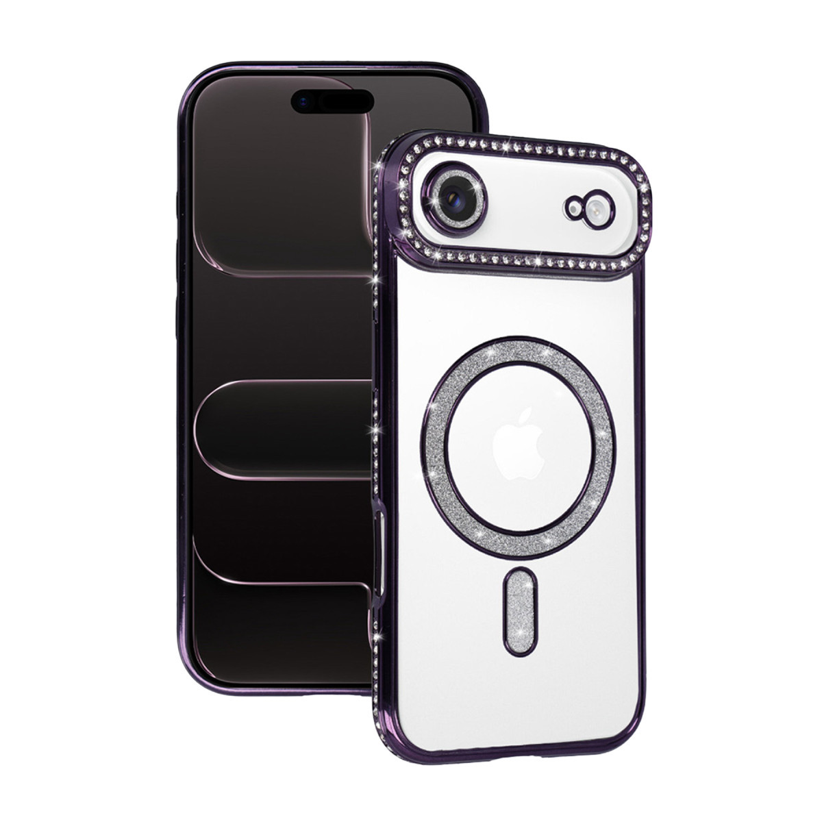 Newface Apple iPhone 17 Air Joke Simli Magneticsafe Kılıf - Derin Mor — görsel 9