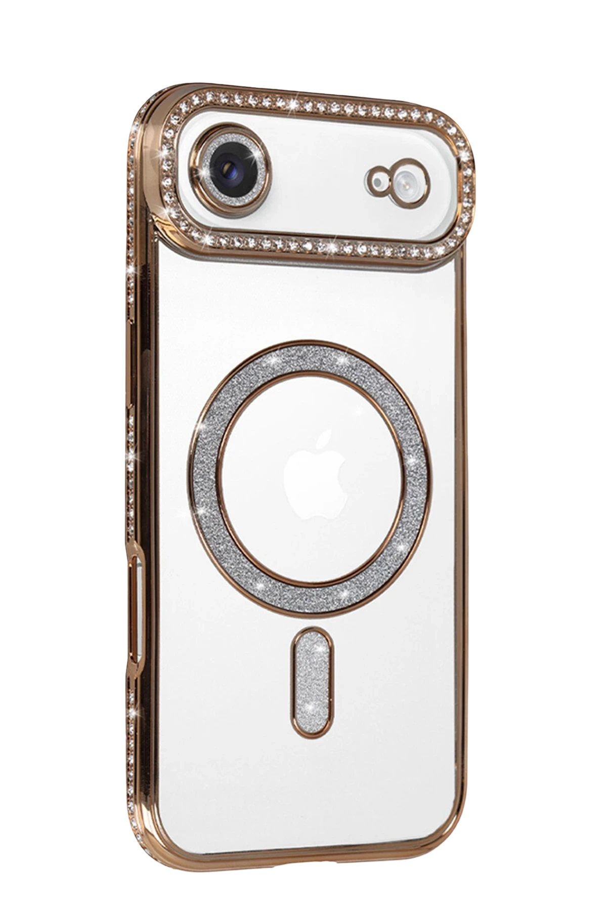 Newface Apple iPhone 17 Air Joke Simli Magneticsafe Kılıf - Gold