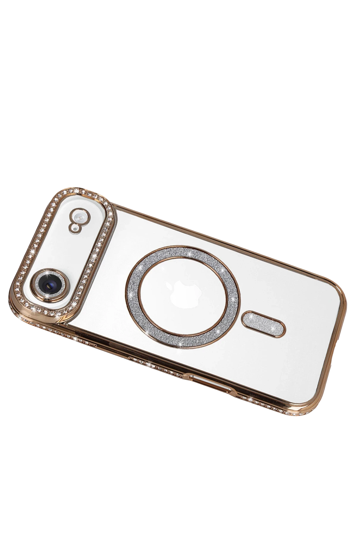 Newface Apple iPhone 17 Air Joke Simli Magneticsafe Kılıf - Gold