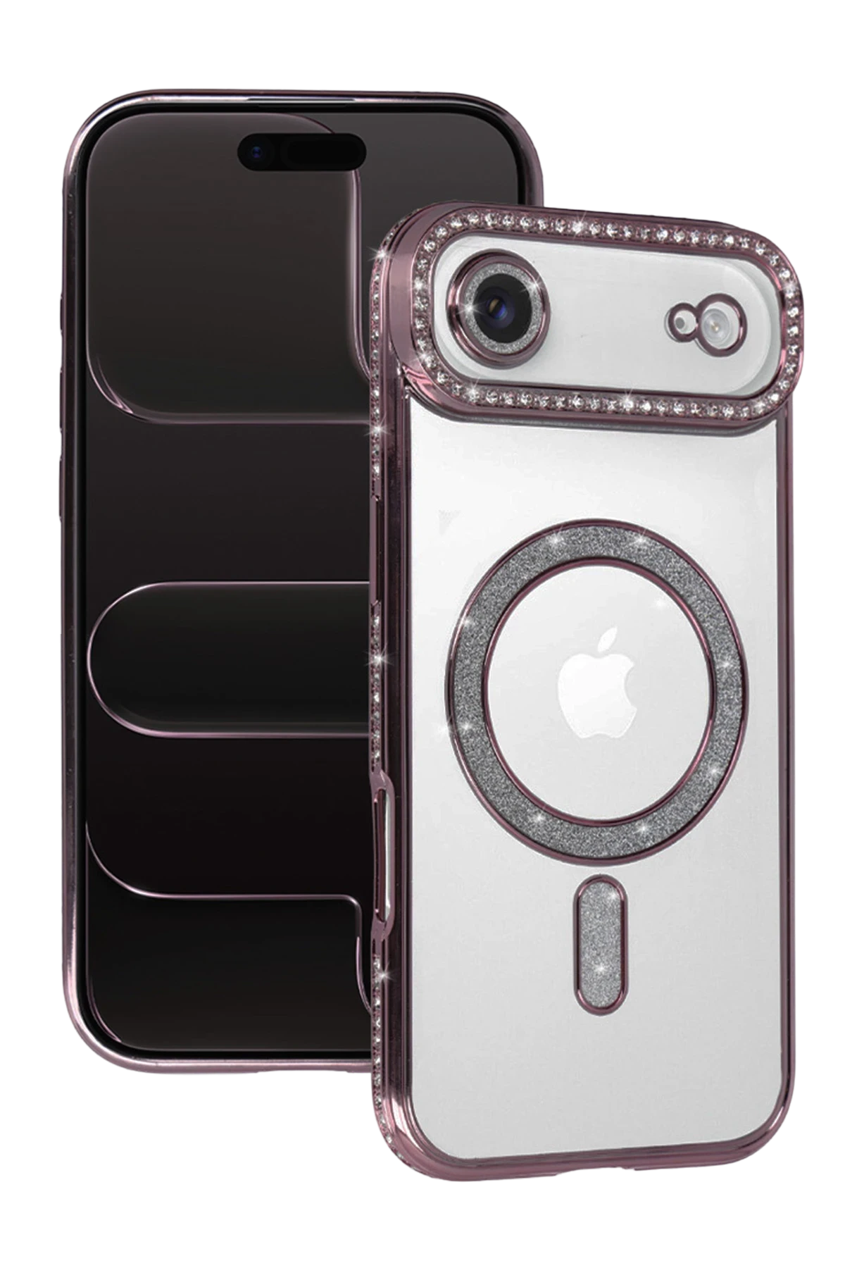 Newface Apple iPhone 17 Air Joke Simli Magneticsafe Kılıf - Pembe