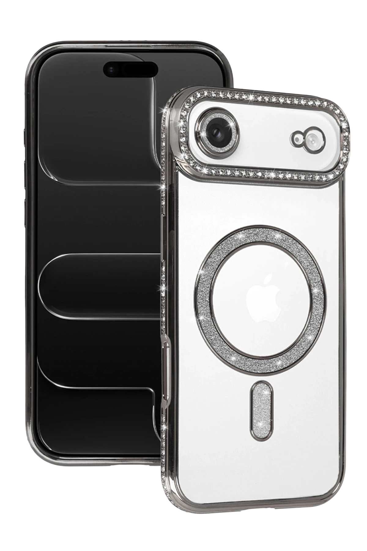 Newface Apple iPhone 17 Air Joke Simli Magneticsafe Kılıf - Gümüş