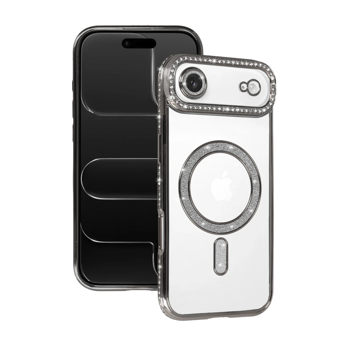 Apple iPhone 17 Air Joke Simli Magneticsafe Kılıf - Gümüş